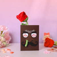 Factory High Quality Funny "I Pick You" Plush Rose Valentine's 3D Pop-up Card