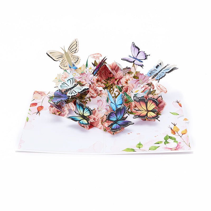 Butterfly Flower Cluster 3D Pop Up Card