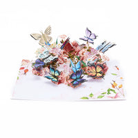 Butterfly Flower Cluster 3D Pop Up Card