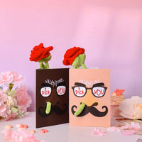 Factory High Quality Funny "I Pick You" Plush Rose Valentine's 3D Pop-up Card