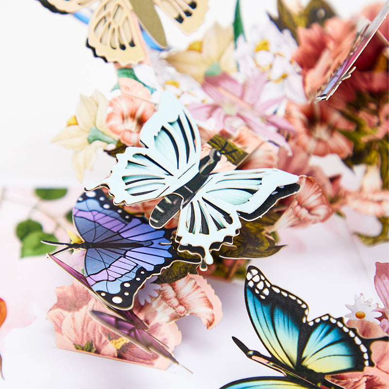 Butterfly Flower Cluster 3D Pop Up Card