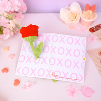 Factory High Quality Funny "I Pick You" Plush Rose Valentine's 3D Pop-up Card