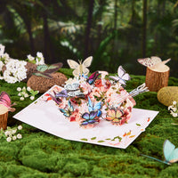 Butterfly Flower Cluster 3D Pop Up Card