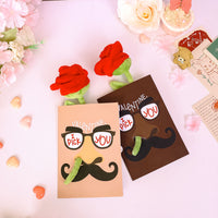 Factory High Quality Funny "I Pick You" Plush Rose Valentine's 3D Pop-up Card
