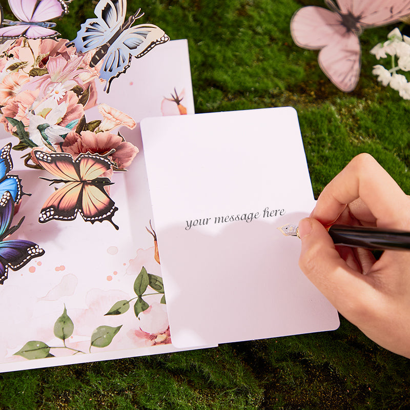 Butterfly Flower Cluster 3D Pop Up Card