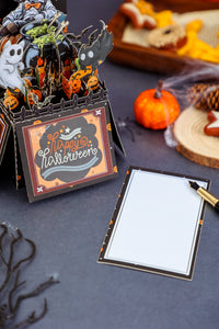 Large Production Capacity Spooky Clown 3D Pop-Up Card Halloween Box Shape Table Decor Greeting Card