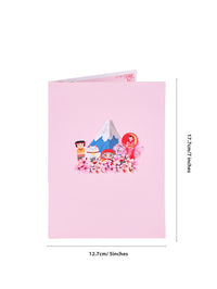Custom Japan Scene 3D Pop-Up Card  Mount Fuji & Cherry Blossom Bulk Travel Greeting Card