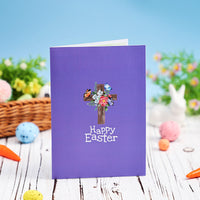 Distributor Wholesale Easter Cross 3D Pop-Up Card With Religious Spring & Butterfly Design