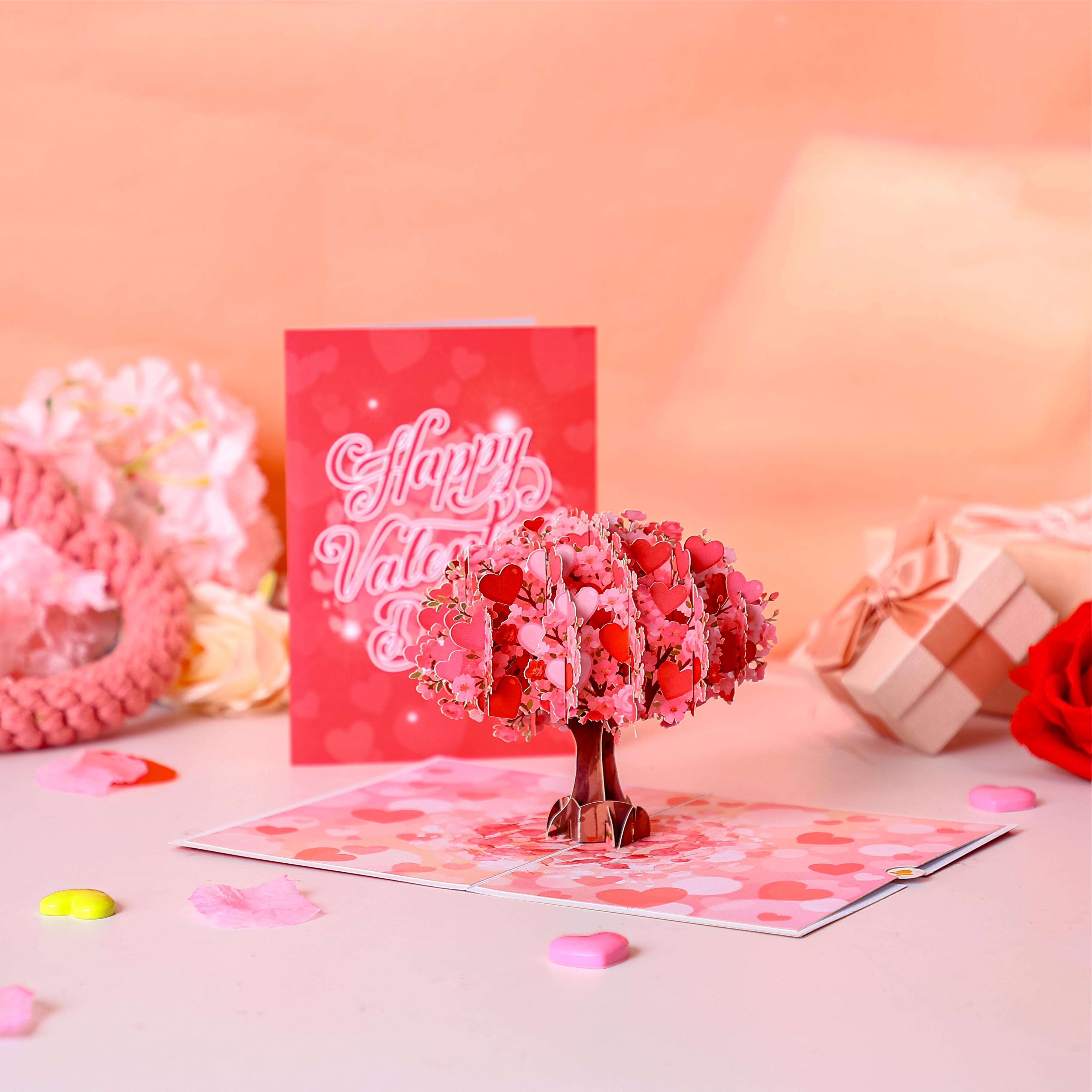 Valentine's Day Love Tree 3D Pop Up Card