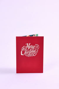 Wholesale Christmas Carousel 3D Greeting Card Festive Holiday Gift Reindee Design 3D Pop-Up Card