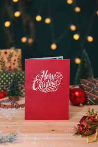 Wholesale Christmas Carousel 3D Greeting Card Festive Holiday Gift Reindee Design 3D Pop-Up Card
