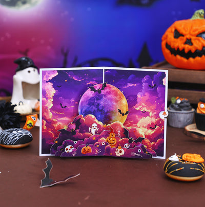 Halloween Full Moon 3D Pop Up Card