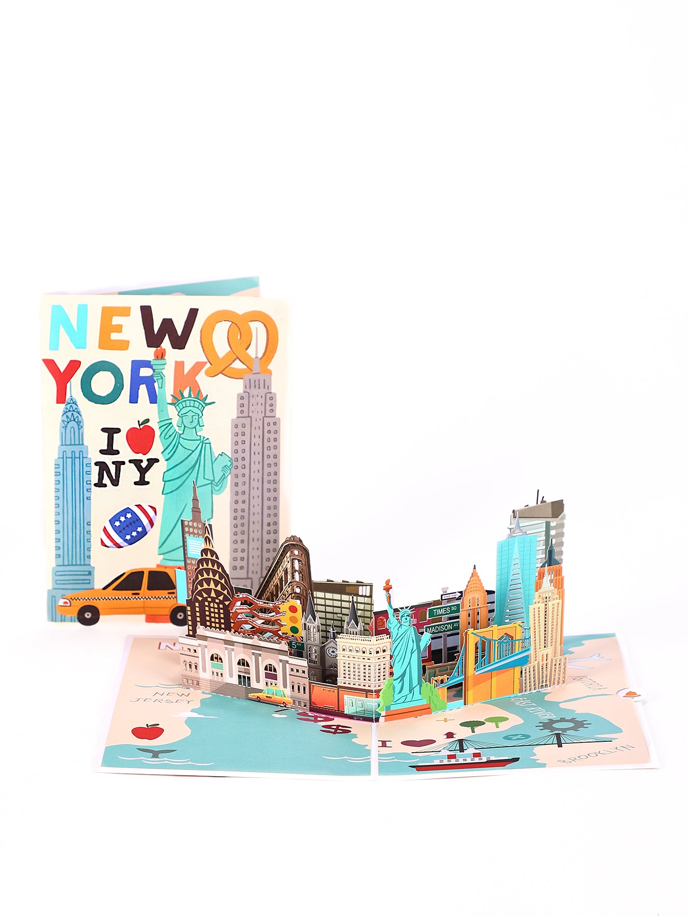 New York City 3D Pop-Up Card – Statue of Liberty & Skyline | NYC Souvenir Pop Up Greeting Card