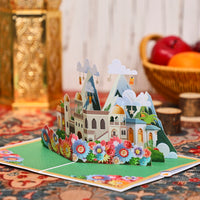 Supplier Sale Eid Mubarak 3D Pop-Up Card Intricate Mosque & Flower Design for Eid Celebrations Greeting Card
