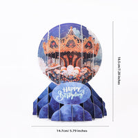 Cost-Effective Carousel 3D Pop-Up Card Magical Crystal Ball Birthday Desk Decor