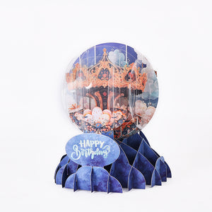 Cost-Effective Carousel 3D Pop-Up Card Magical Crystal Ball Birthday Desk Decor