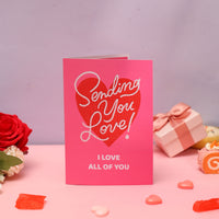 Wholesale Supplier Plush Rose Valentine's Day 3D Pop-Up Greeting Card Romantic Soft Gift