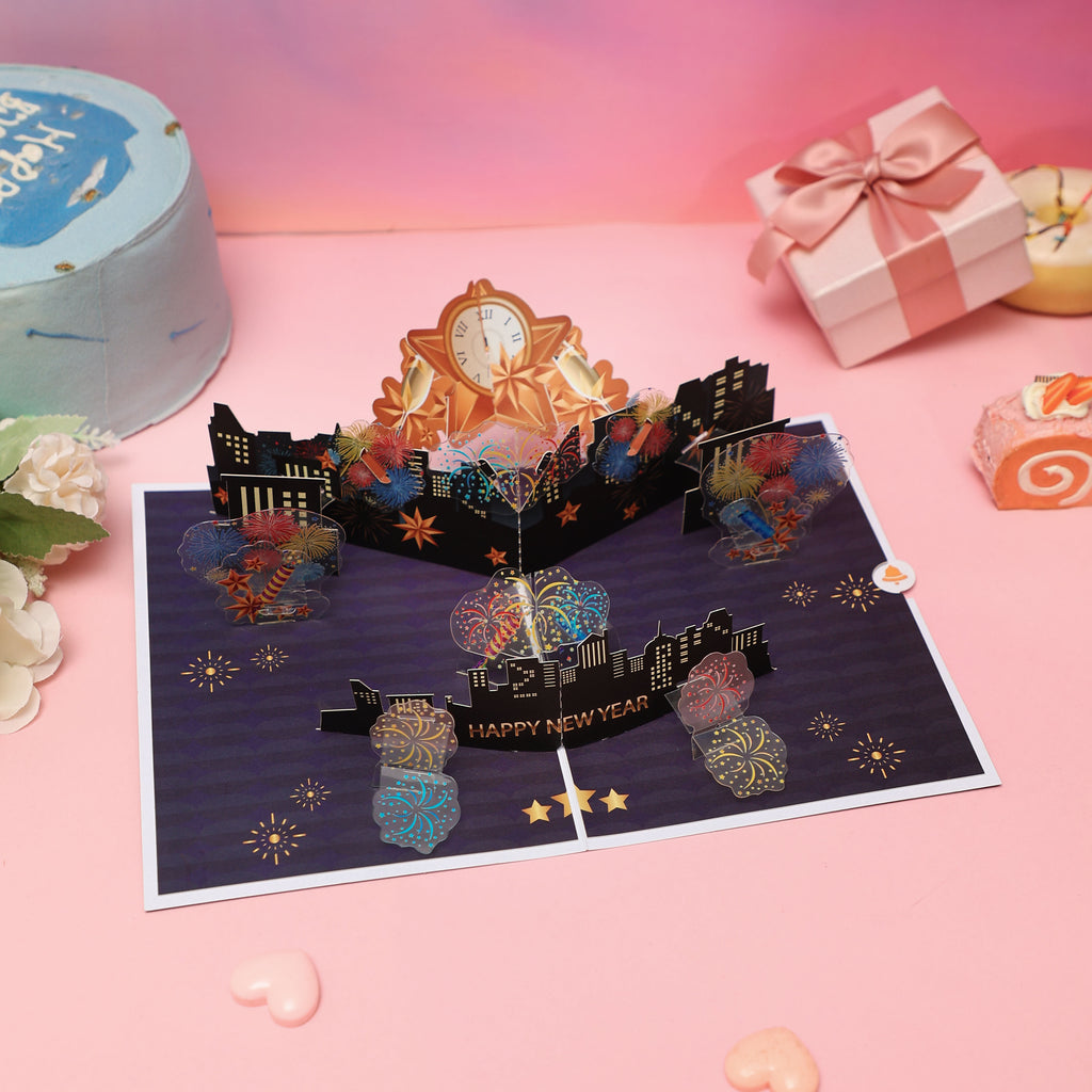 Colorful New Year Countdown 3D Pop Up Card