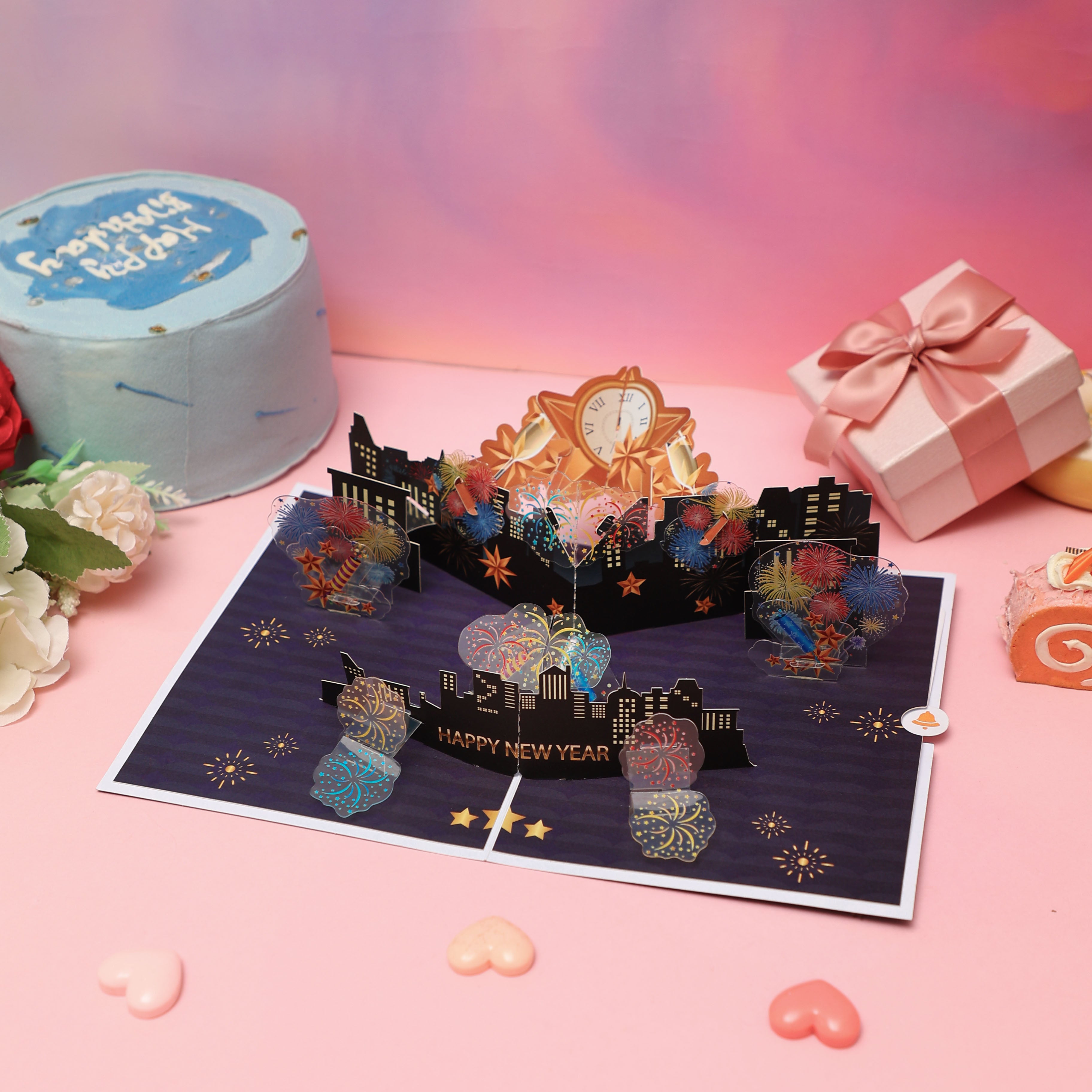 Colorful New Year Countdown 3D Pop Up Card