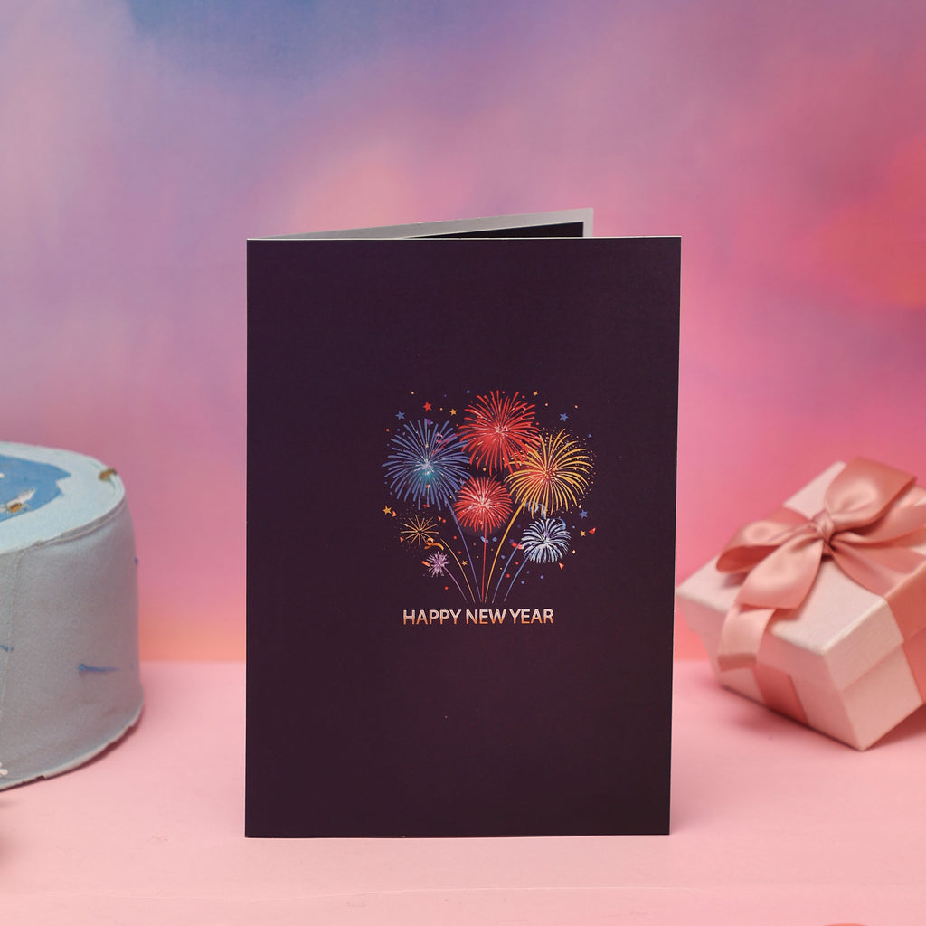 Colorful New Year Countdown 3D Pop Up Card