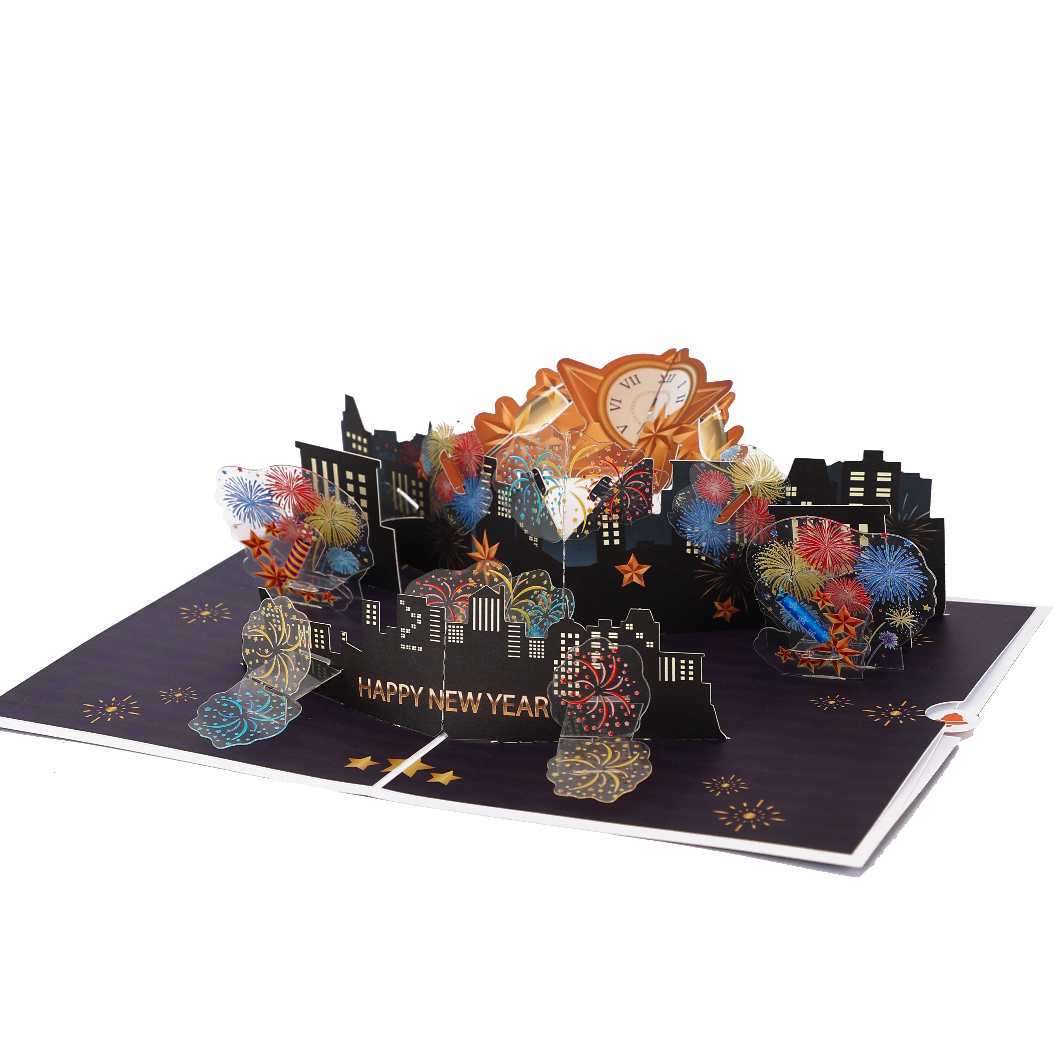 Colorful New Year Countdown 3D Pop Up Card