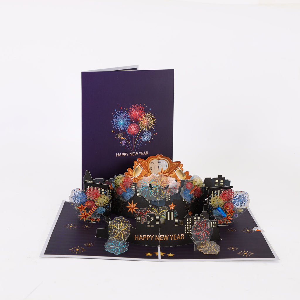 Colorful New Year Countdown 3D Pop Up Card