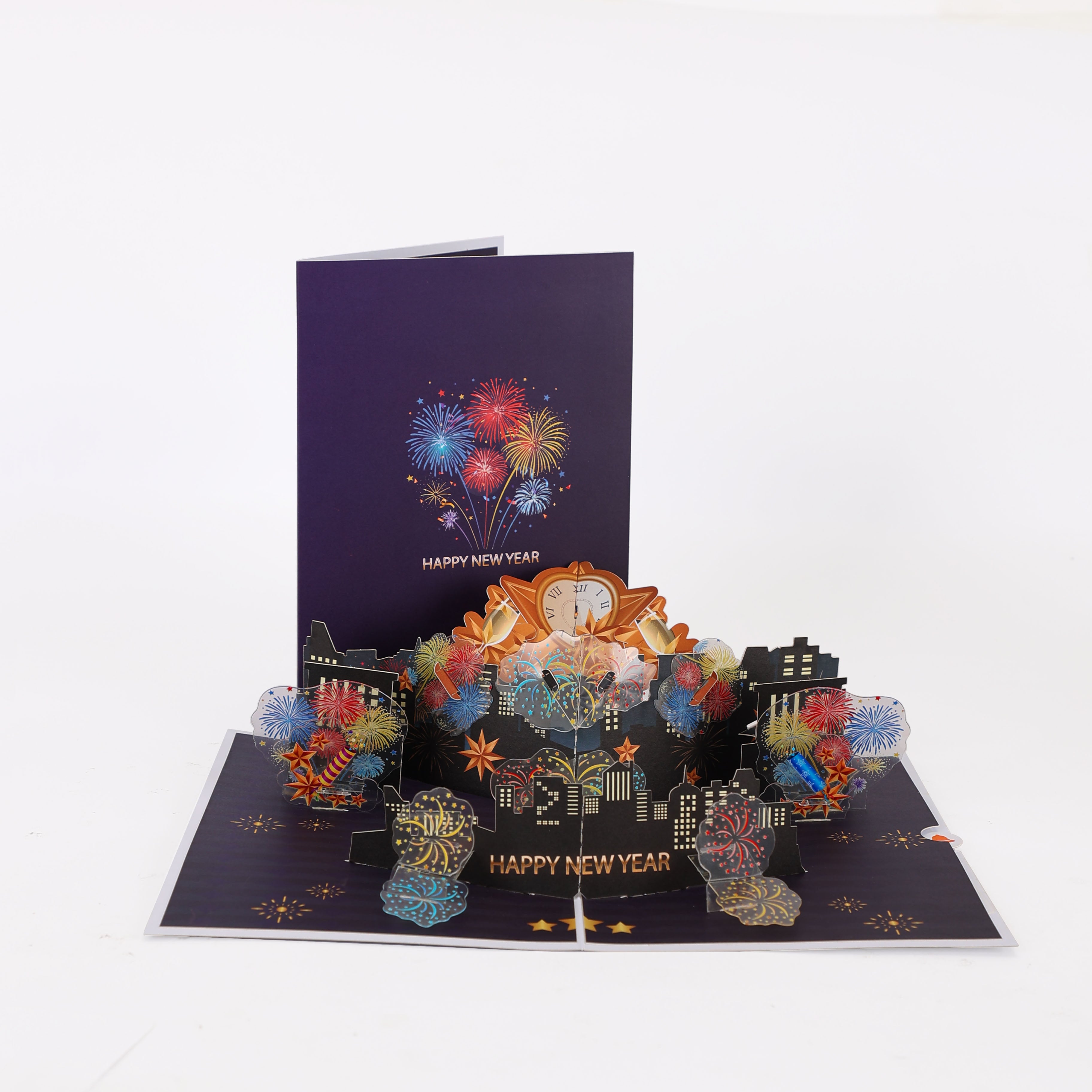 Colorful New Year Countdown 3D Pop Up Card