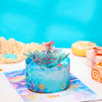 Custom Manufacturer Mermaid 3D Pop-Up Card Birthday Underwater Cake Design Bulk Party Greeting Card