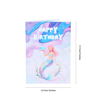 Custom Manufacturer Mermaid 3D Pop-Up Card Birthday Underwater Cake Design Bulk Party Greeting Card