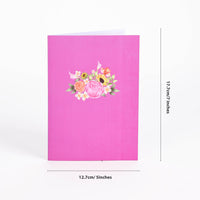 Factory Price 3D Pop-Up Card Sunflower Bouquet Spring Season Greeting Card