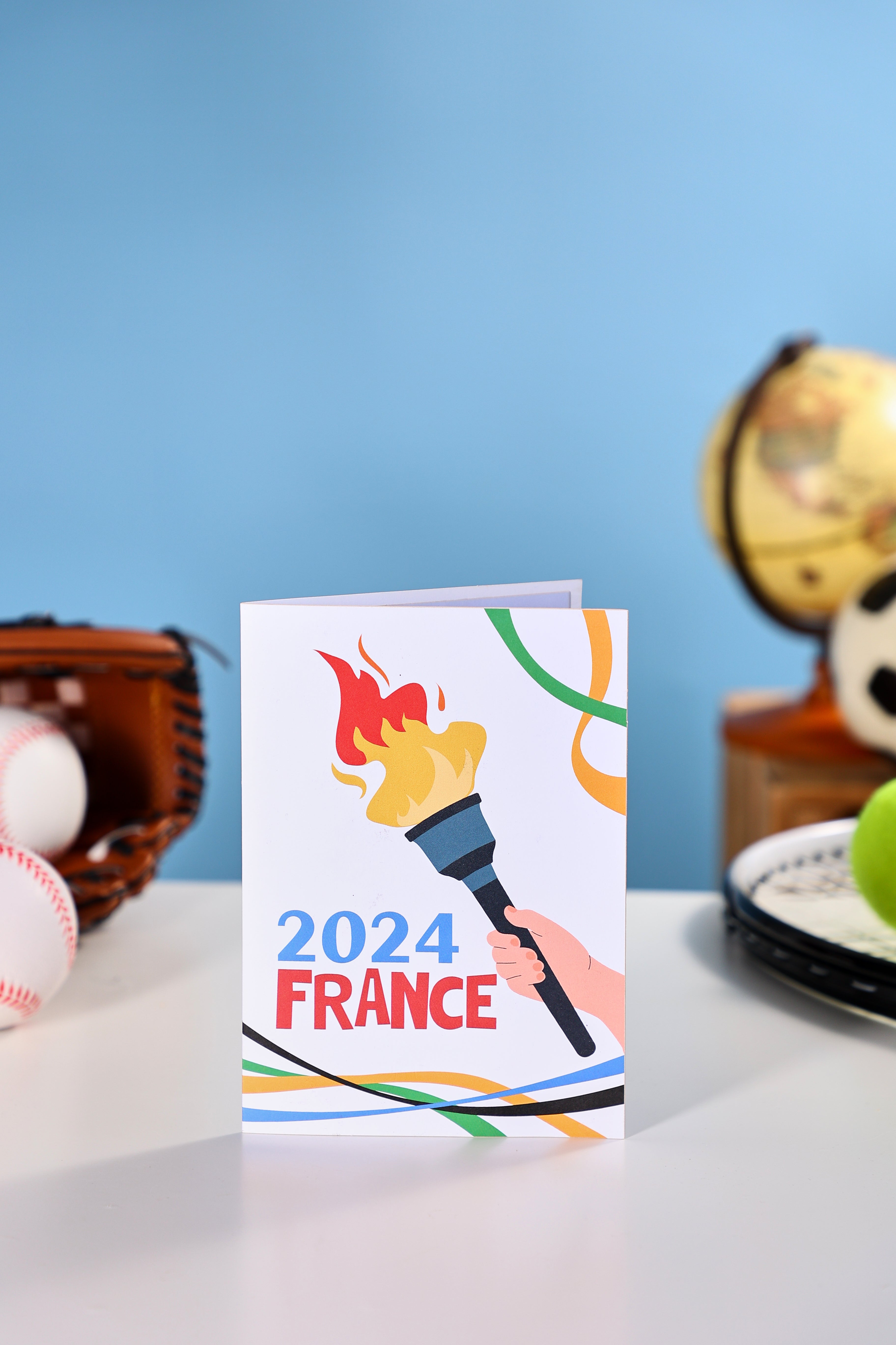 Paris 2024 Olympic 3D Pop-Up Card – Eiffel Tower Stadium & Olympic Landmarks | Limited Edition Souvenir