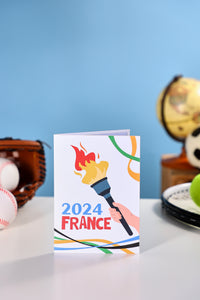 Paris 2024 Olympic 3D Pop-Up Card – Eiffel Tower Stadium & Olympic Landmarks | Limited Edition Souvenir