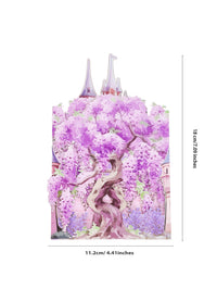 Handmade Cards Manufacturer 3D Pop-Up Fairy Castle Greeting Card Wisteria & Fairies Design