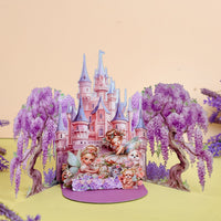 Handmade Cards Manufacturer 3D Pop-Up Fairy Castle Greeting Card Wisteria & Fairies Design