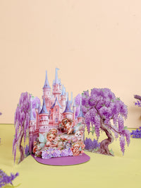 Handmade Cards Manufacturer 3D Pop-Up Fairy Castle Greeting Card Wisteria & Fairies Design