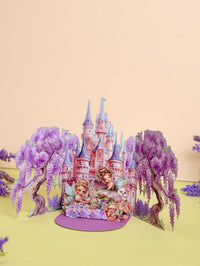 Handmade Cards Manufacturer 3D Pop-Up Fairy Castle Greeting Card Wisteria & Fairies Design