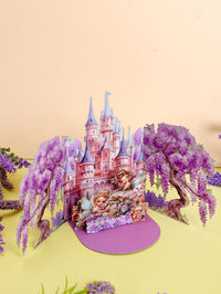 Handmade Cards Manufacturer 3D Pop-Up Fairy Castle Greeting Card Wisteria & Fairies Design