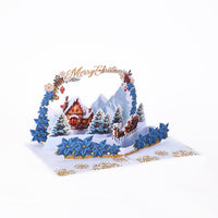 Wholesale 3D Pop-Up Christmas Greeting Card Santa & Winter Scene Bulk Holiday Pop-up Card