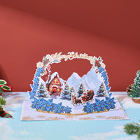 Wholesale 3D Pop-Up Christmas Greeting Card Santa & Winter Scene Bulk Holiday Pop-up Card