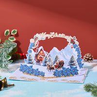 Wholesale 3D Pop-Up Christmas Greeting Card Santa & Winter Scene Bulk Holiday Pop-up Card
