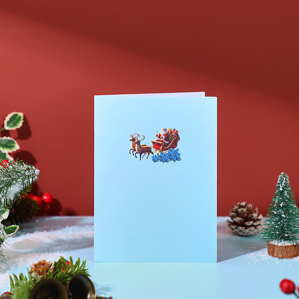 Wholesale 3D Pop-Up Christmas Greeting Card Santa & Winter Scene Bulk Holiday Pop-up Card