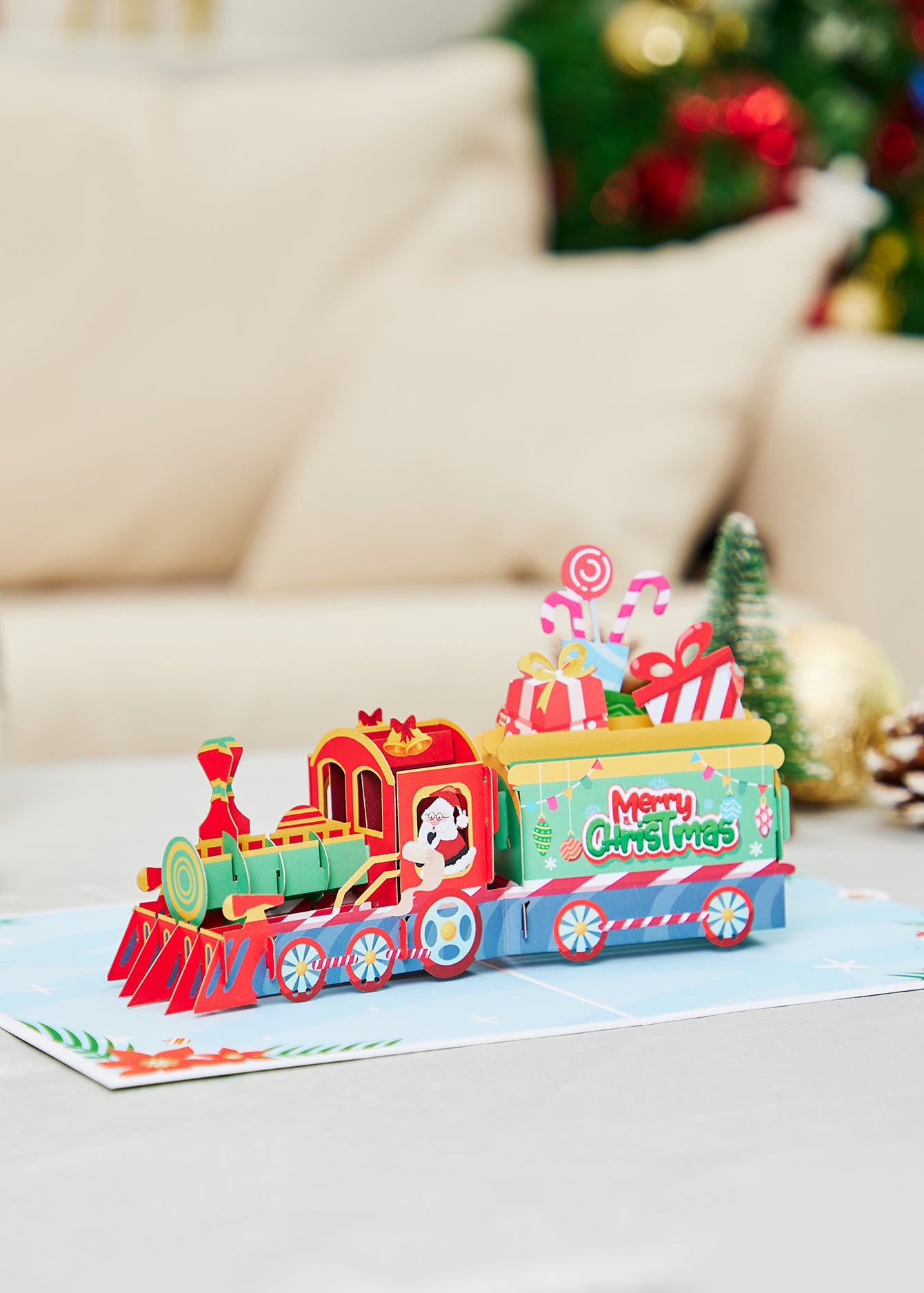 Christmas Train 3D Pop Up Card