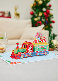 Christmas Train 3D Pop Up Card