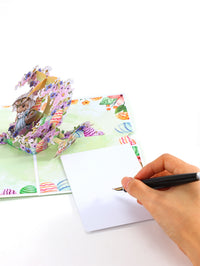 Easter Bunny Crescent 3D Pop Up Card