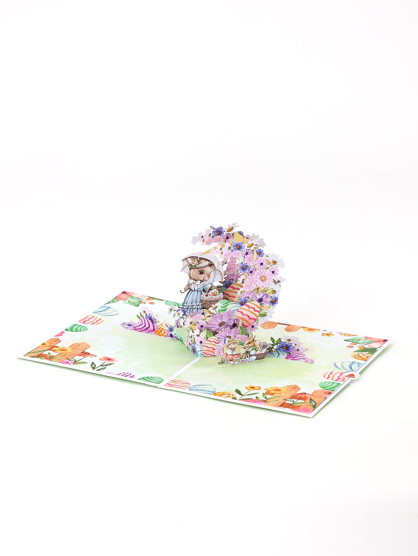 Easter Bunny Crescent 3D Pop Up Card