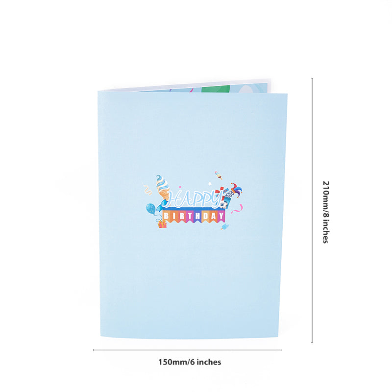 Men's Version Ice Cream Truck Birthday Pop Up Card