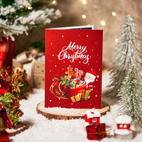 Factory Bulk Price 3D Pop-Up Card Santa Sleigh Greeting Card Festive Christmas Corporate Gift Card