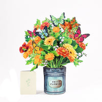 Bulk Order Sunflower 3D Pop-Up Card Fresh Floral & Butterfly 3D Flower Bouquet