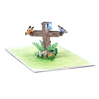 Distributor Wholesale Easter Cross 3D Pop-Up Card With Religious Spring & Butterfly Design