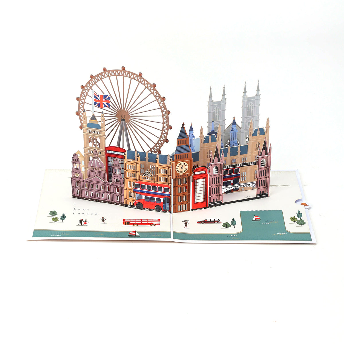London City Skyline 3D Pop Up Greeting Card - Iconic Landmarks Keepsake